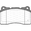 Jeu de 4 plaquettes de frein avant OPEN PARTS BPA0666.51 - Visuel 2