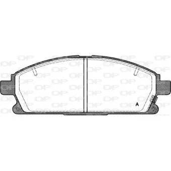 Jeu de 4 plaquettes de frein avant OPEN PARTS BPA0674.12