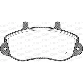 Jeu de 4 plaquettes de frein avant OPEN PARTS BPA0677.00