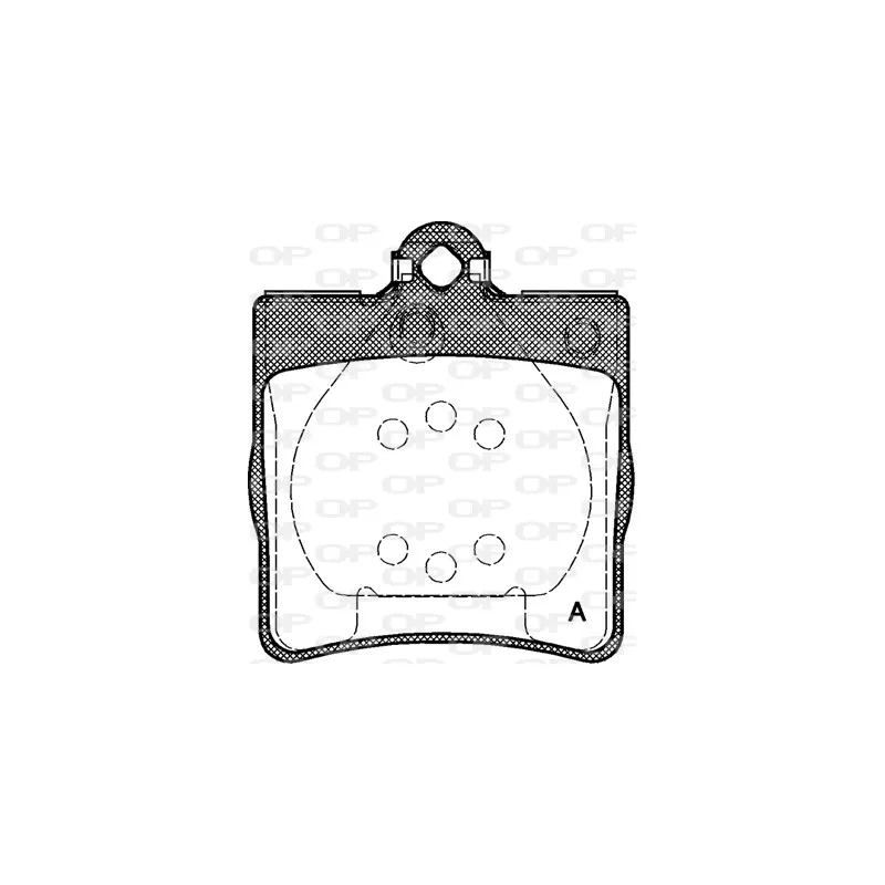 Jeu de 4 plaquettes de frein arrière OPEN PARTS BPA0678.00