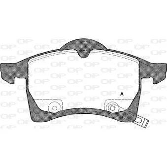 Jeu de 4 plaquettes de frein avant OPEN PARTS BPA0683.02