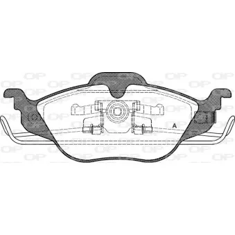 Jeu de 4 plaquettes de frein avant OPEN PARTS BPA0684.02