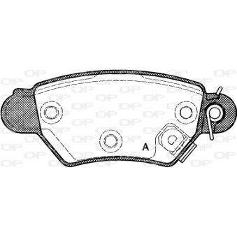 Jeu de 4 plaquettes de frein arrière OPEN PARTS BPA0685.02