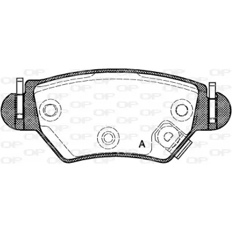 Jeu de 4 plaquettes de frein arrière OPEN PARTS BPA0685.22
