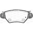 Jeu de 4 plaquettes de frein arrière OPEN PARTS BPA0685.22 - Visuel 2