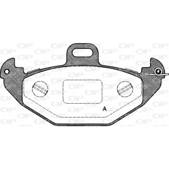 Jeu de 4 plaquettes de frein arrière OPEN PARTS BPA0686.00