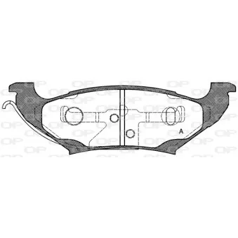 Jeu de 4 plaquettes de frein arrière OPEN PARTS BPA0690.10