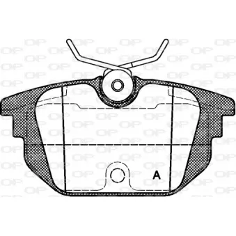 Jeu de 4 plaquettes de frein arrière OPEN PARTS BPA0692.00