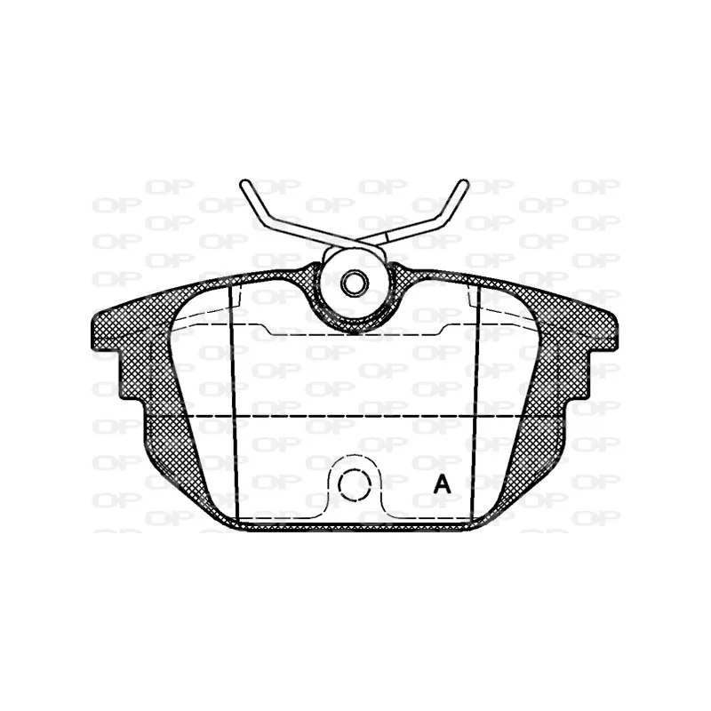 Jeu de 4 plaquettes de frein arrière OPEN PARTS BPA0692.00