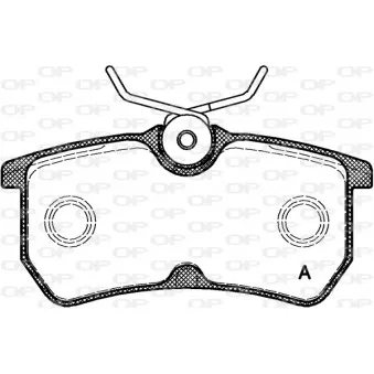 Jeu de 4 plaquettes de frein arrière OPEN PARTS BPA0693.00