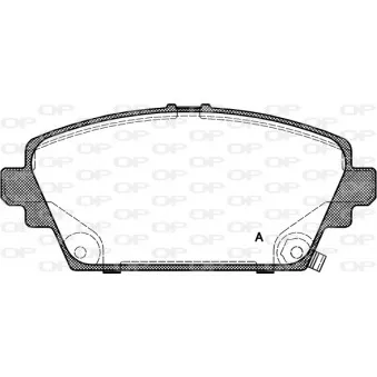 Jeu de 4 plaquettes de frein avant OPEN PARTS BPA0694.02