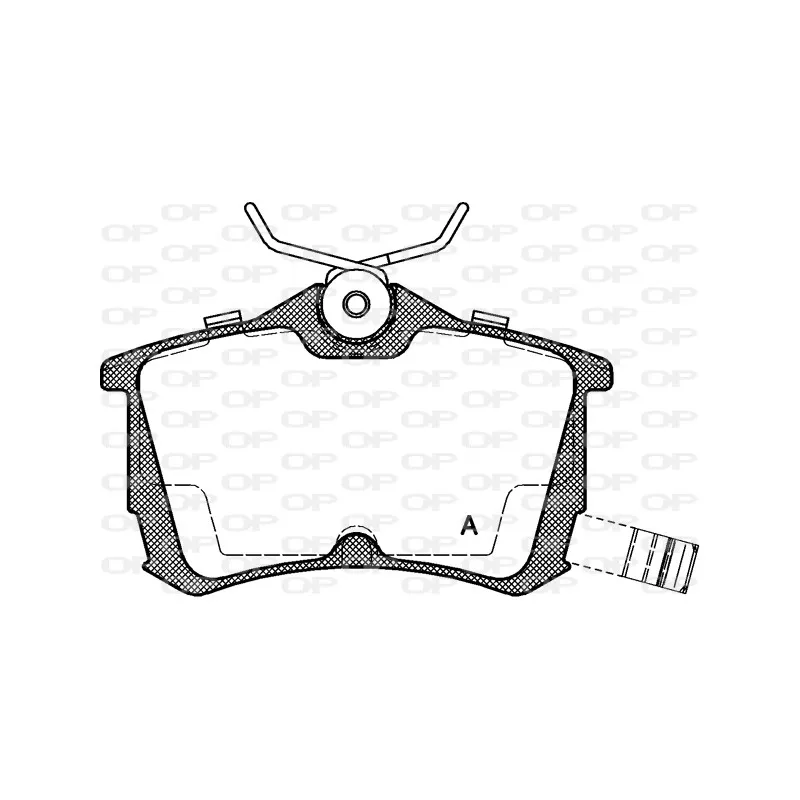 Jeu de 4 plaquettes de frein arrière OPEN PARTS BPA0695.02