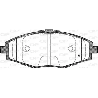 Jeu de 4 plaquettes de frein avant OPEN PARTS BPA0696.00
