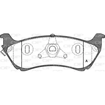 Jeu de 4 plaquettes de frein arrière OPEN PARTS BPA0698.01
