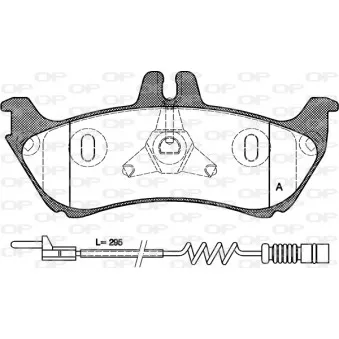 Jeu de 4 plaquettes de frein arrière OPEN PARTS BPA0698.11