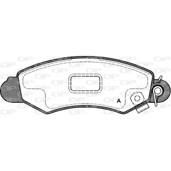 Jeu de 4 plaquettes de frein avant OPEN PARTS BPA0702.02