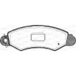 Jeu de 4 plaquettes de frein avant OPEN PARTS BPA0702.02 - Visuel 2