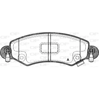 Jeu de 4 plaquettes de frein avant OPEN PARTS BPA0702.12
