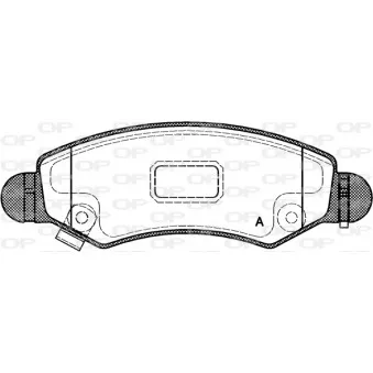 Jeu de 4 plaquettes de frein avant OPEN PARTS BPA0702.21
