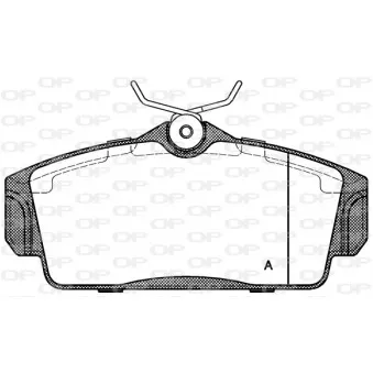 Jeu de 4 plaquettes de frein avant OPEN PARTS BPA0704.00