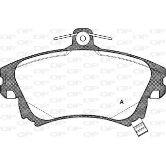 Jeu de 4 plaquettes de frein avant OPEN PARTS BPA0708.02