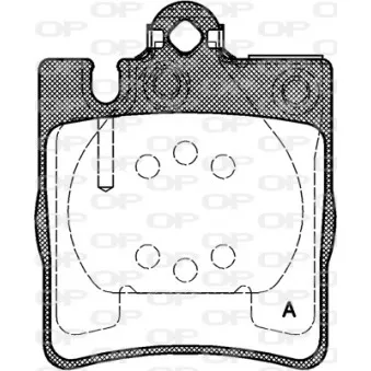 Jeu de 4 plaquettes de frein arrière OPEN PARTS BPA0709.00