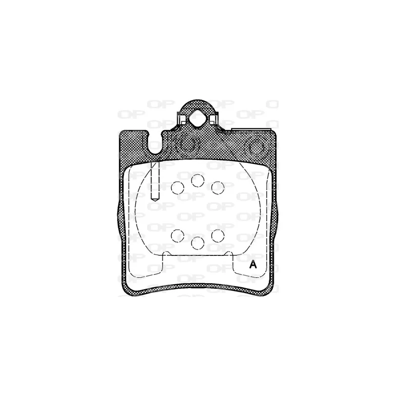 Jeu de 4 plaquettes de frein arrière OPEN PARTS BPA0709.00