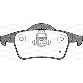 Jeu de 4 plaquettes de frein arrière OPEN PARTS BPA0714.00