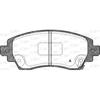 Jeu de 4 plaquettes de frein avant OPEN PARTS BPA0716.02