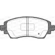 Jeu de 4 plaquettes de frein avant OPEN PARTS BPA0716.02 - Visuel 2
