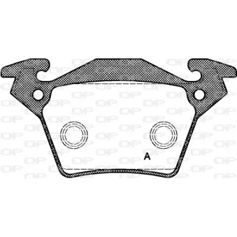 Jeu de 4 plaquettes de frein arrière OPEN PARTS BPA0717.00