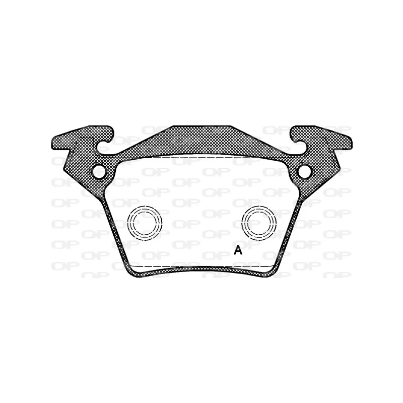 Jeu de 4 plaquettes de frein arrière OPEN PARTS BPA0717.00