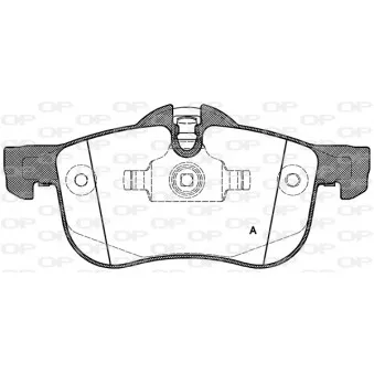 Jeu de 4 plaquettes de frein avant OPEN PARTS BPA0719.00
