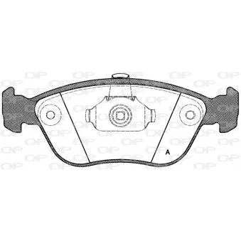 Jeu de 4 plaquettes de frein avant OPEN PARTS BPA0722.00