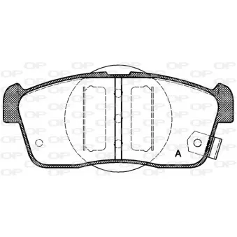 Jeu de 4 plaquettes de frein avant OPEN PARTS BPA0724.02