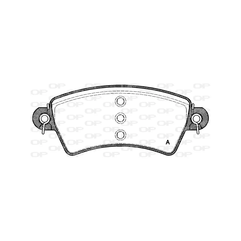 Jeu de 4 plaquettes de frein avant OPEN PARTS BPA0726.00