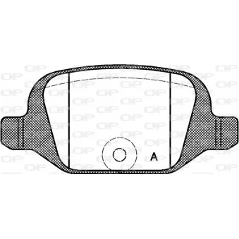 Jeu de 4 plaquettes de frein arrière OPEN PARTS BPA0727.00