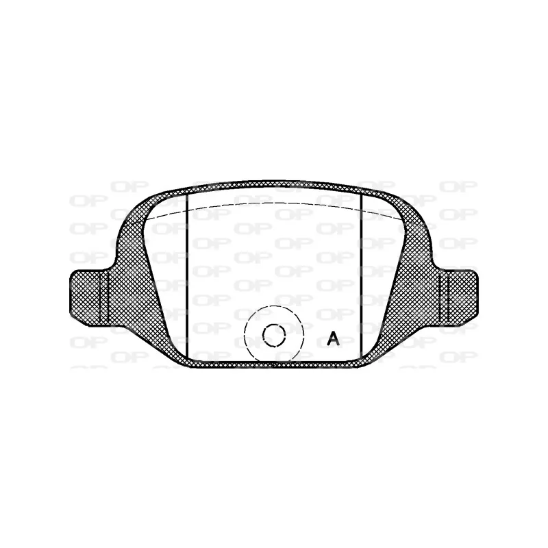 Jeu de 4 plaquettes de frein arrière OPEN PARTS BPA0727.00