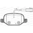 Jeu de 4 plaquettes de frein arrière OPEN PARTS BPA0727.02 - Visuel 1