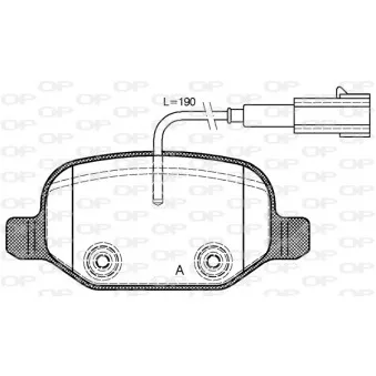 Jeu de 4 plaquettes de frein arrière OPEN PARTS BPA0727.02