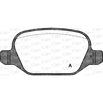 Jeu de 4 plaquettes de frein arrière OPEN PARTS BPA0727.10