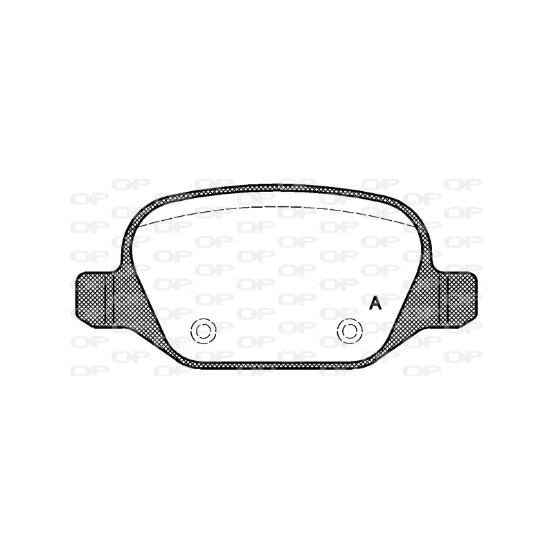 Jeu de 4 plaquettes de frein arrière OPEN PARTS BPA0727.20