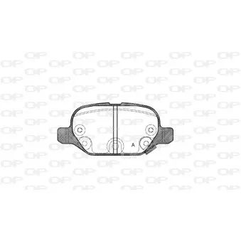 Jeu de 4 plaquettes de frein arrière OPEN PARTS BPA0727.32