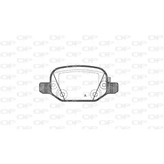 Jeu de 4 plaquettes de frein arrière OPEN PARTS