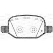Jeu de 4 plaquettes de frein arrière OPEN PARTS BPA0727.52 - Visuel 2