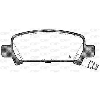 Jeu de 4 plaquettes de frein arrière OPEN PARTS BPA0729.02