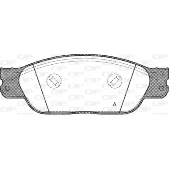 Jeu de 4 plaquettes de frein avant OPEN PARTS BPA0731.00