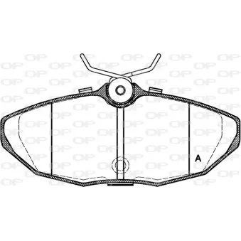 Jeu de 4 plaquettes de frein arrière OPEN PARTS BPA0732.10