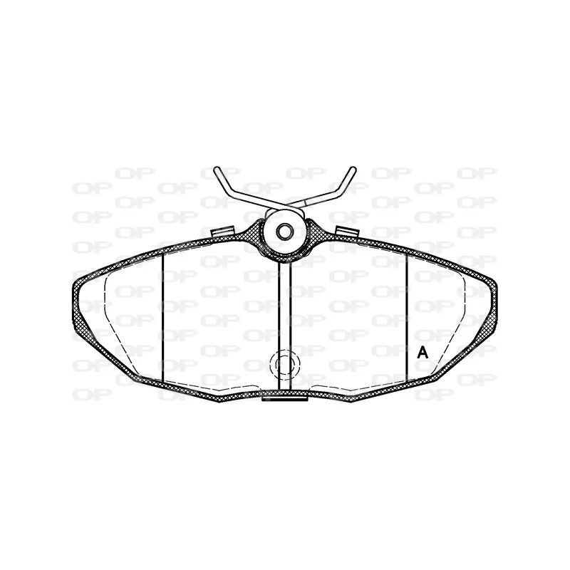 Jeu de 4 plaquettes de frein arrière OPEN PARTS BPA0732.10
