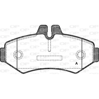 Jeu de 4 plaquettes de frein arrière OPEN PARTS BPA0733.00
